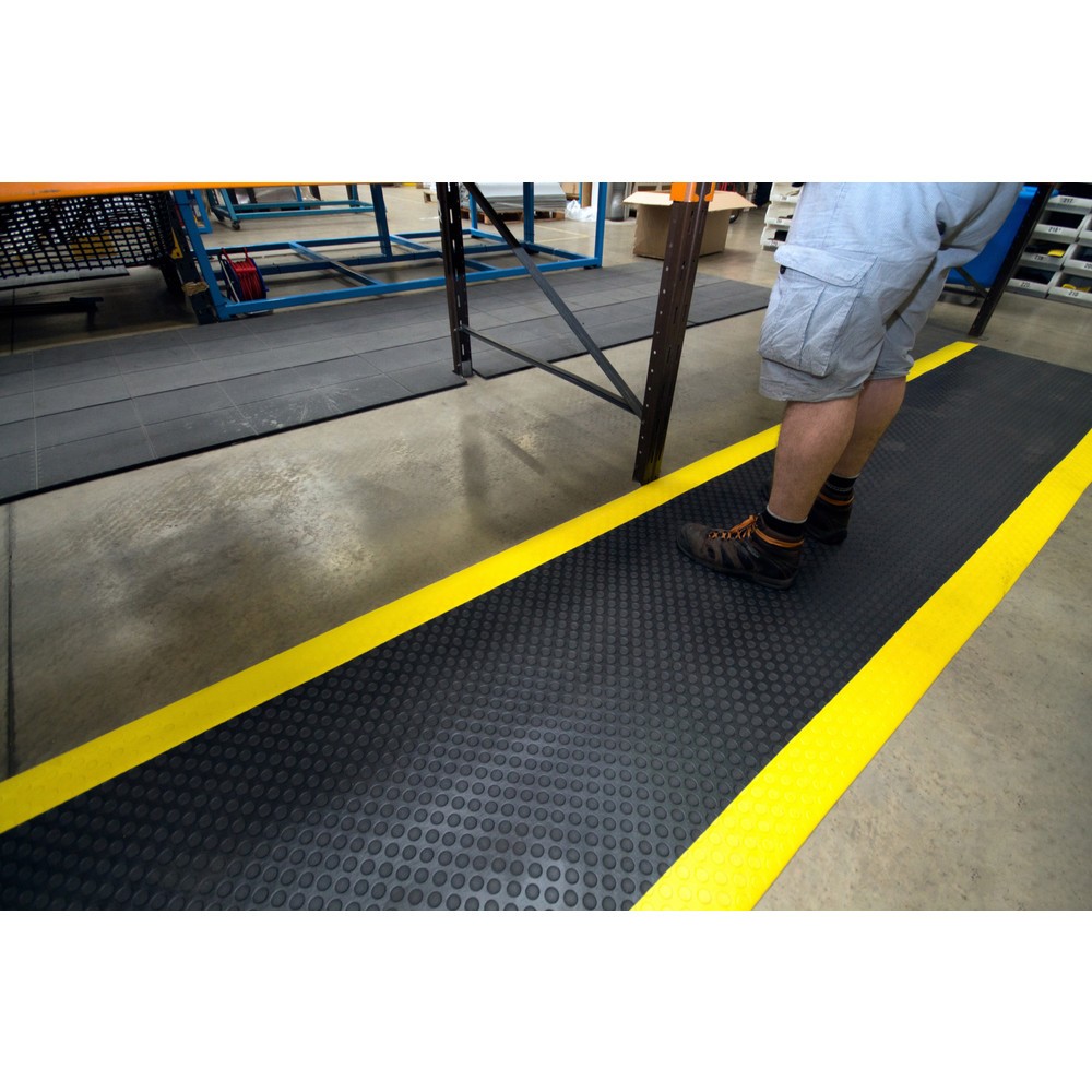Productafbeelding nr. 6: Antivermoeidheidsmat COBA Orthomat® Dot, 1-laags, zwart / geel, bxl 900 x strekkende meter