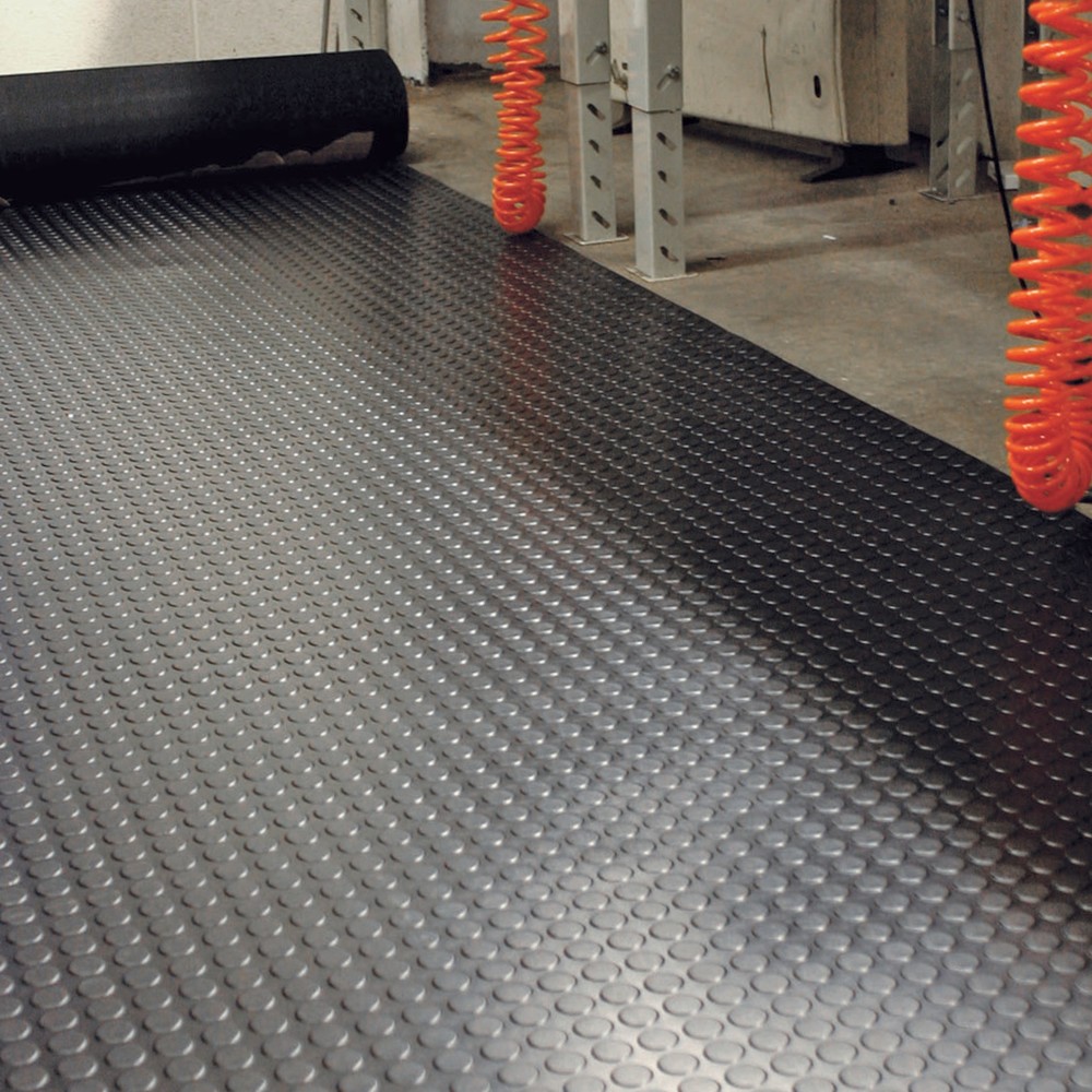 Product afbeelding: COBA Antislip mat, nitrielrubber, genopt, per strekkende meter x 1.200 mm, dikte 3 mm, zwart