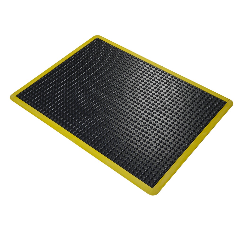 COBA Bubblemat Safety antivermoeidheidsmat, bxd 600 x 900 mm, zwart/geel Product afbeelding: COBA Bubblemat Safety antivermoeidheidsmat, bxd 600 x 900 mm, zwart/geel
