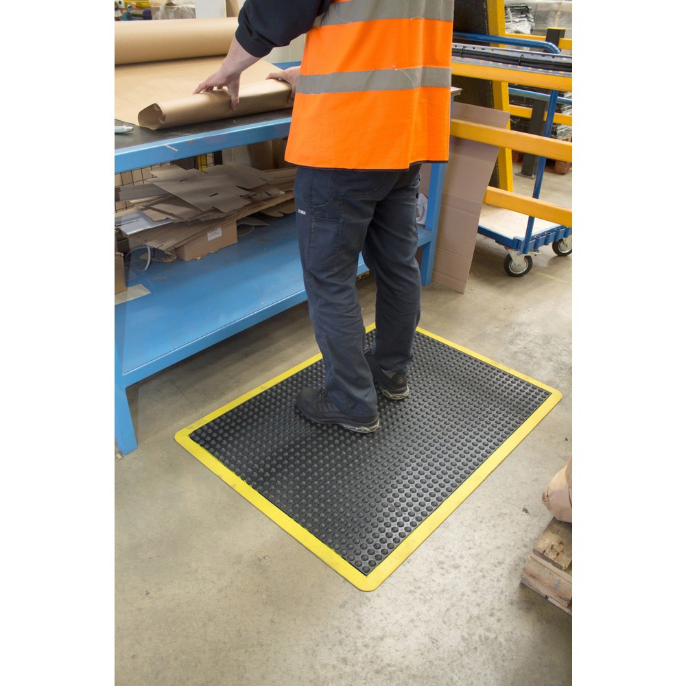 Productafbeelding nr. 3: COBA Bubblemat Safety antivermoeidheidsmat, bxd 900 x 1.200 mm, zwart/geel