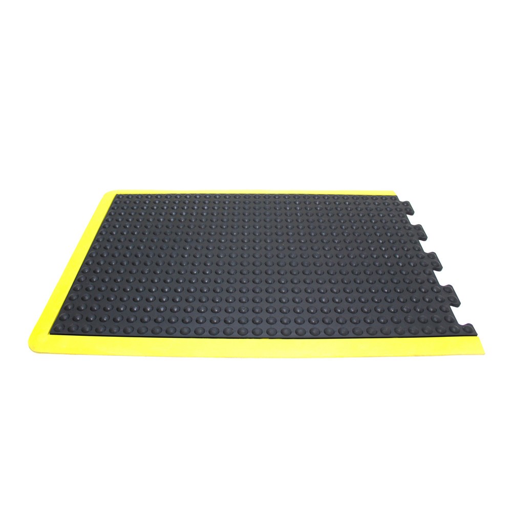 Productafbeelding nr. 1: COBA Bubblemat Safety antivermoeidheidsmat, eindstuk, bxd 600 x 900 mm, zwart/geel