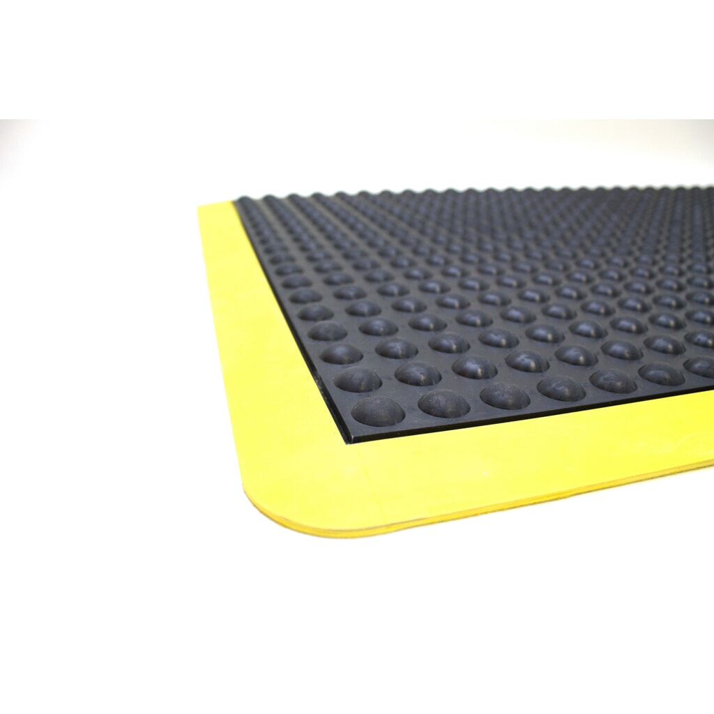 COBA Bubblemat Safety antivermoeidheidsmat, eindstuk, bxd 600 x 900 mm, zwart/geel Productafbeelding nr. 2: COBA Bubblemat Safety antivermoeidheidsmat, eindstuk, bxd 600 x 900 mm, zwart/geel