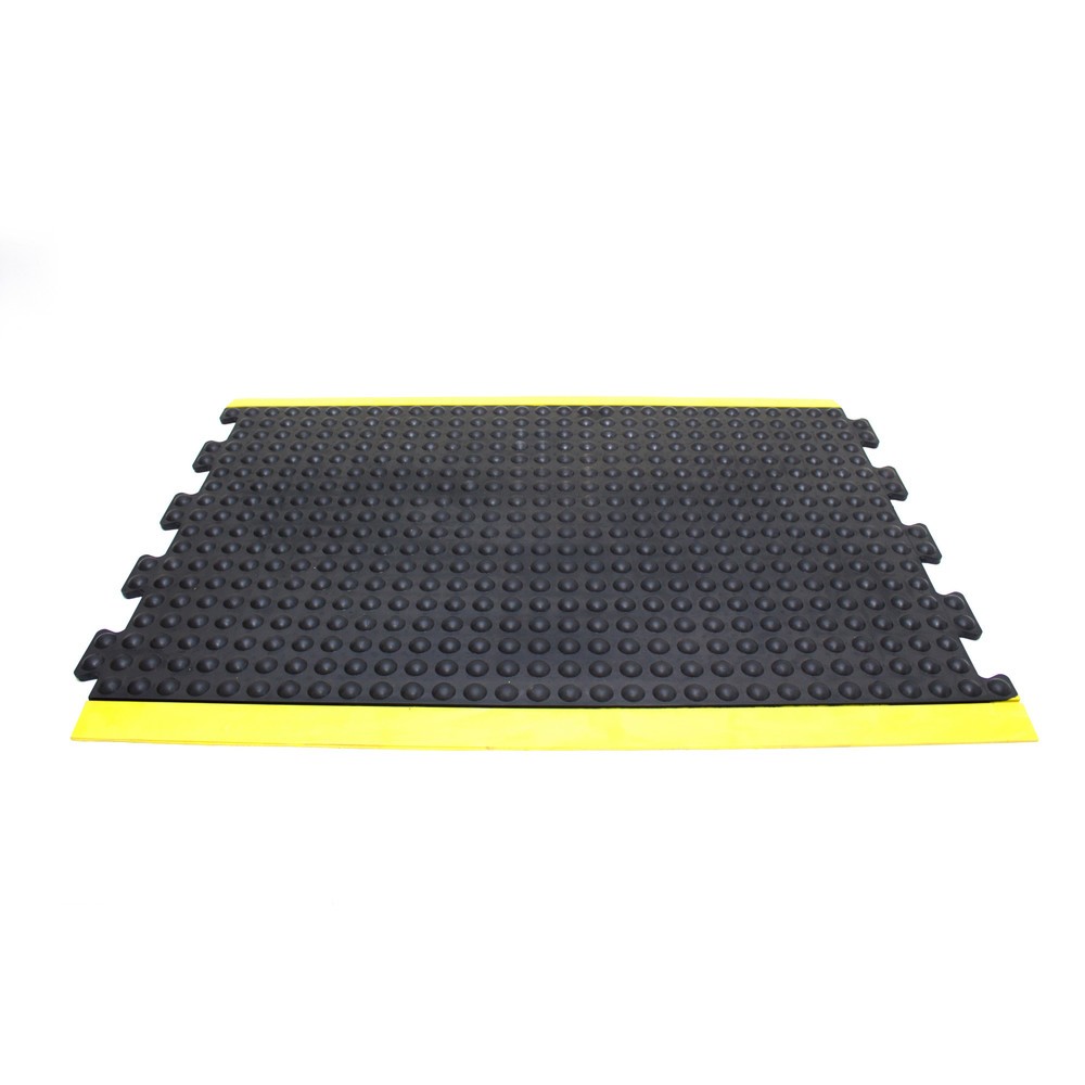 Product afbeelding: COBA Bubblemat Safety antivermoeidheidsmat, middenstuk, bxd 600 x 900 mm, zwart/geel