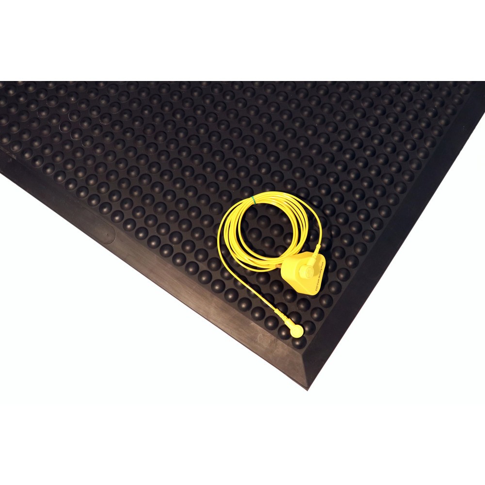 Productafbeelding nr. 2: COBA COBAelite® ESD antivermoeidheidsmat, met aardingskabel, bxd 600 x 900 mm, zwart