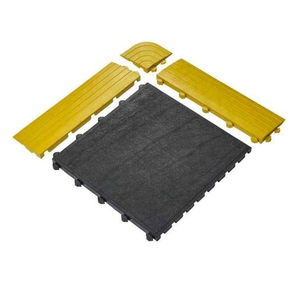 Product afbeelding: COBA Fatigue Lock Premium antivermoeidheidsmat, randstuk, hoek, geel