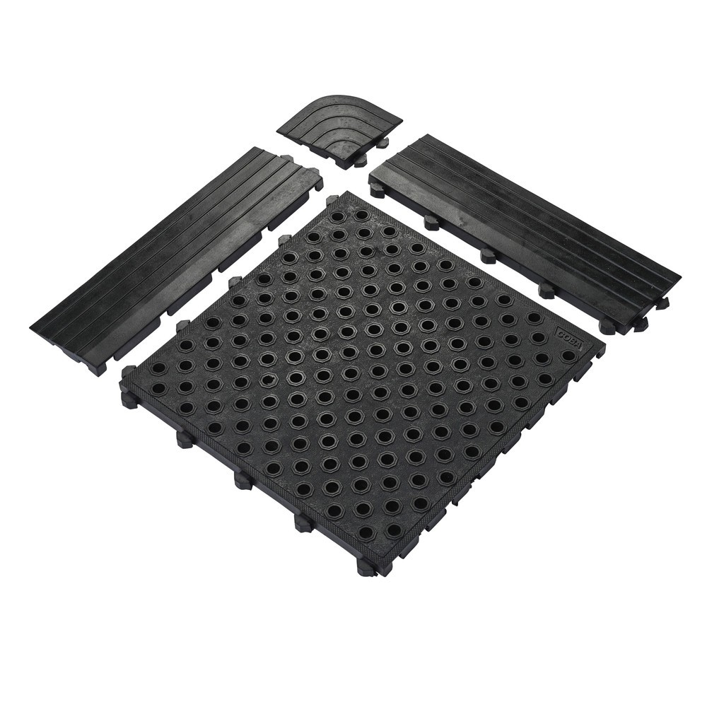 Product afbeelding: COBA Fatigue Lock Premium antivermoeidheidsmat, randstuk, hoek, zwart