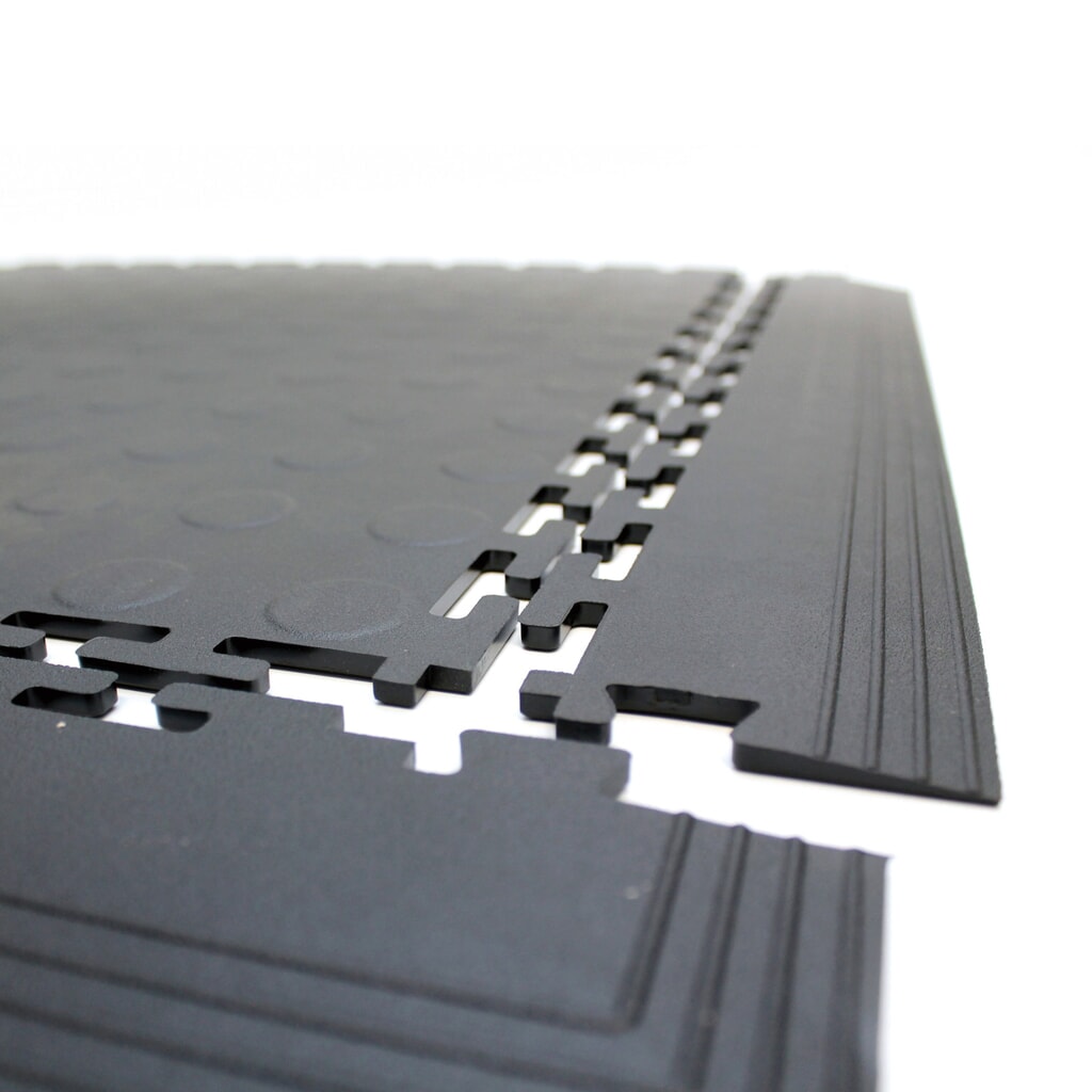 Product afbeelding: COBA PVC-vloertegels, noppenoptiek, bxd 500 x 500 mm, zwart