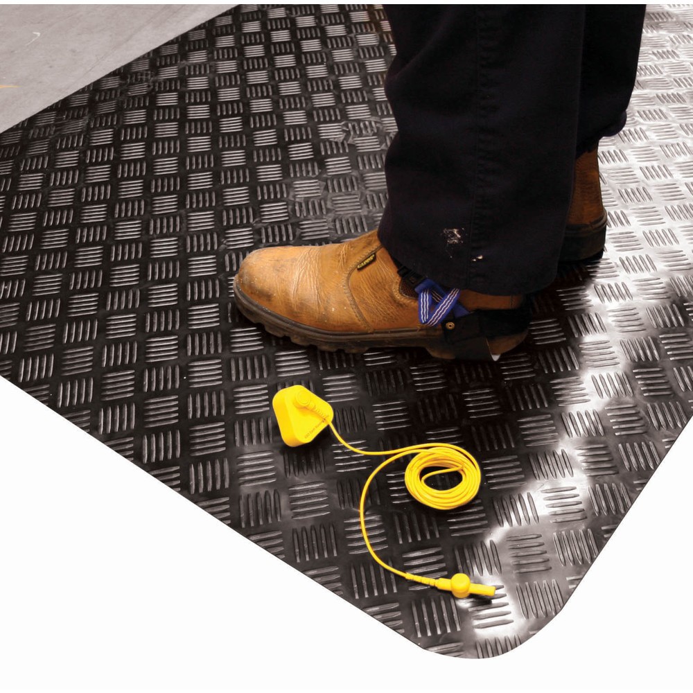 Productafbeelding nr. 4: COBA Senso Dial ESD antivermoeidheidsmat, met aardingskabel, bxd 1,0 x lpm (max. 10,0 m), zwart