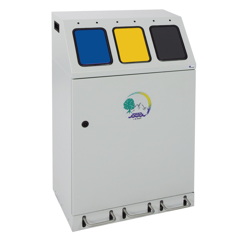 Productafbeelding nr. 1: Compacte kringloopafvalbak met pedaal stumpf®, 3 x 30 l