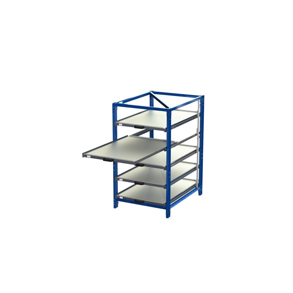Product afbeelding: Compacte uittrekstelling met 5 lades, vaklast 150 kg, hoogte 1.700 mm