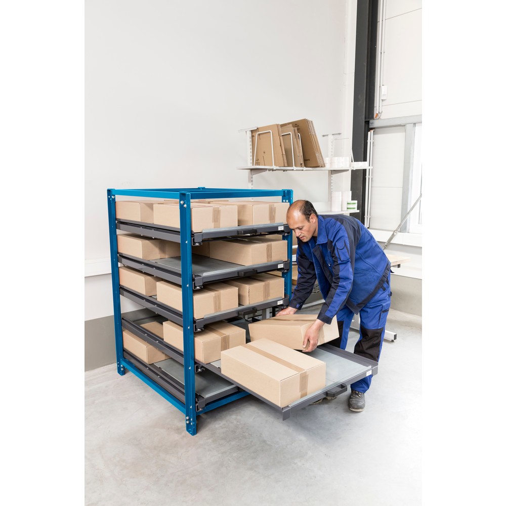 Productafbeelding nr. 2: Compacte uittrekstelling met 4 lades, vaklast 150 kg, hoogte 1.700 mm