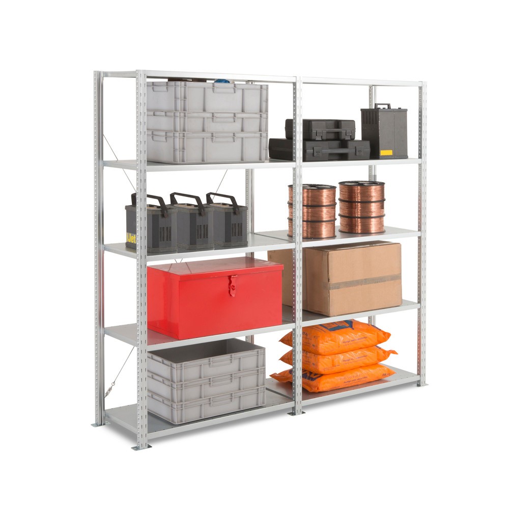 Product afbeelding: Complete legbordstelling ManOrga, vaklast 360 kg, hxbxd 2.000 x 2.043 x 610 mm