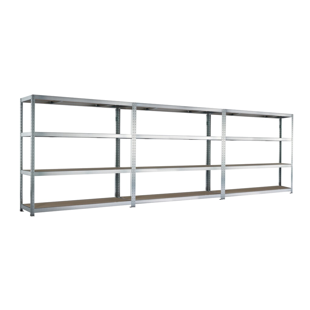 Complete grootvakstelling META, met spaanplaten, hxbxd 2.470 x 6.000 x 600 mm Product afbeelding: Complete grootvakstelling META, met spaanplaten, hxbxd 2.470 x 6.000 x 600 mm