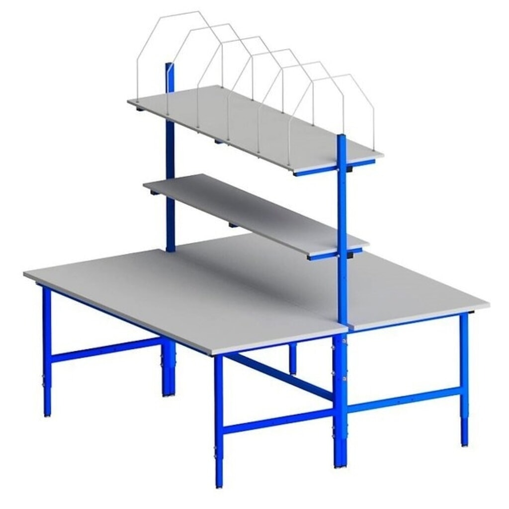 Product afbeelding: DAHMEN handmatig in hoogte verstelbare paktafel Classic, dubbelzijdig, complete set, hxbxd 700-950 x 2000 x 1.840 mm