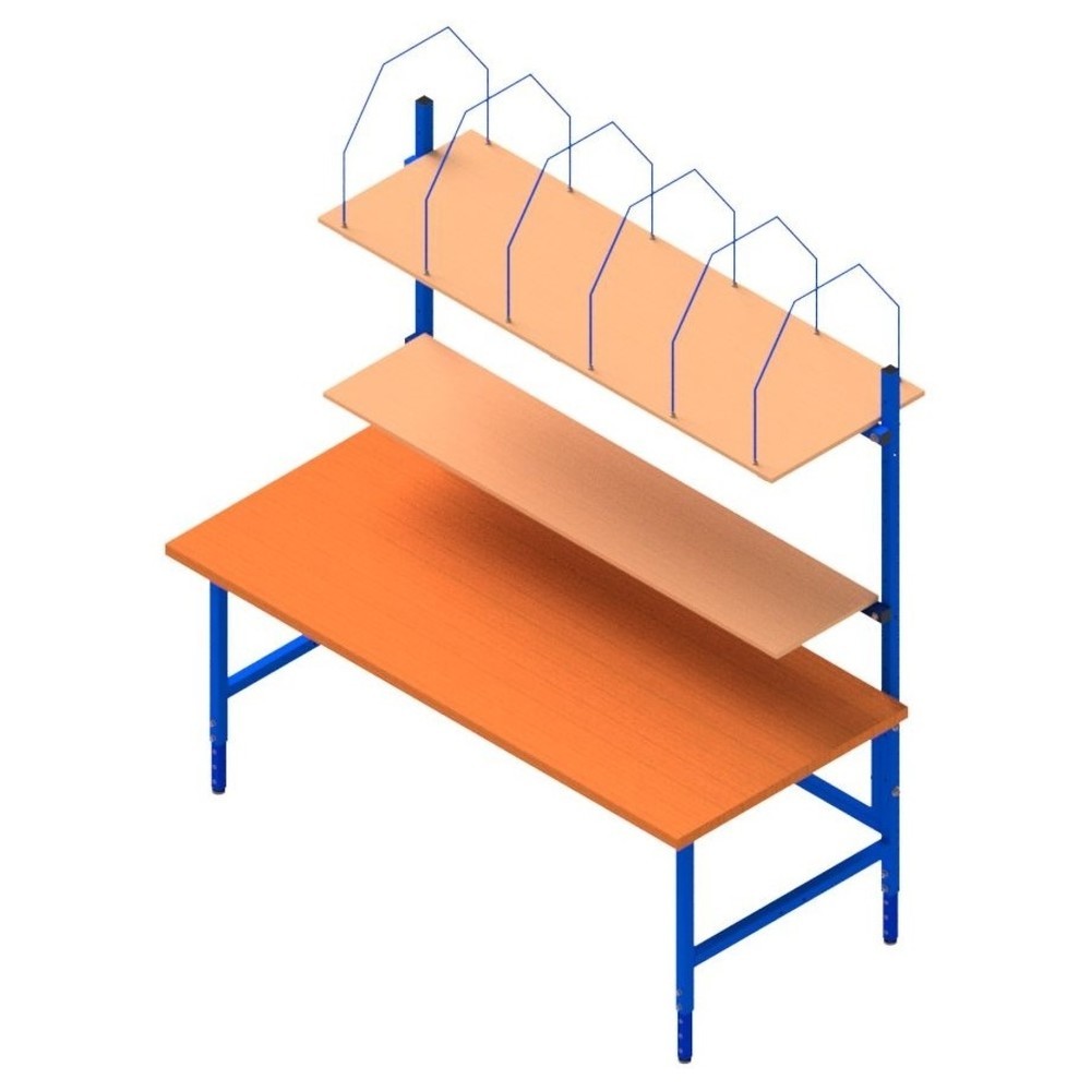 Productafbeelding nr. 2: Complete set enkele paktafel Multiplex, hxbxd 710-960 x 2.000 x 900 mm