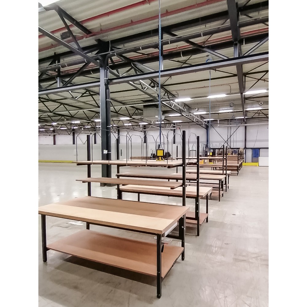 Productafbeelding nr. 5: Complete set enkele paktafel Multiplex, hxbxd 710-960 x 2.000 x 900 mm
