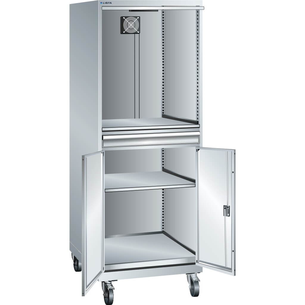 Computerkast LISTA verrijdbaar 36x36E, (bxdxh) 717x725x1762 mm, zonder stekkerlijst, lichtgrijs Product afbeelding: Computerkast LISTA verrijdbaar 36x36E, (bxdxh) 717x725x1762 mm, zonder stekkerlijst, lichtgrijs