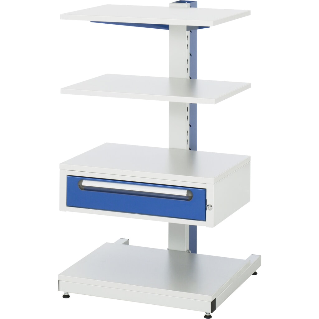 Computerstandaard RAU, hxd: 1.140 x 650 mm, lade 1 x 120 mm, stationair Product afbeelding: Computerstandaard RAU, hxd: 1.140 x 650 mm, lade 1 x 120 mm, stationair