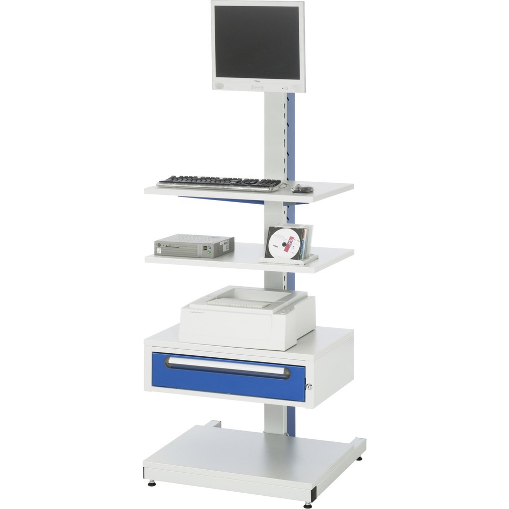 Product afbeelding: Computerstandaard RAU, hxd: 1.680 x 65 mm, lade 1 x 120 mm, stationair