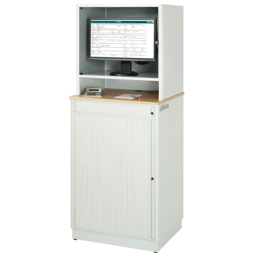 Productafbeelding nr. 3: Computerstation RAU, uitschuifblad voor het toetsenbord, 1 lade, stationair