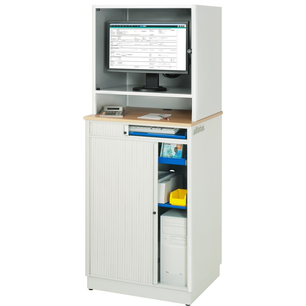 Productafbeelding nr. 4: Computerstation RAU, uitschuifblad voor het toetsenbord, 1 lade, stationair