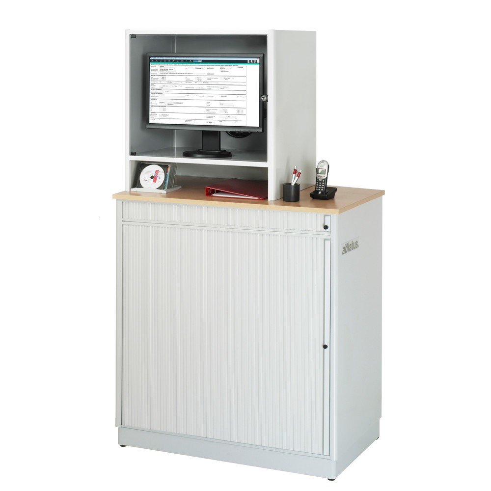 Productafbeelding nr. 2: Computerstation RAU, uitschuifblad voor het toetsenbord, 3 lades, stationair