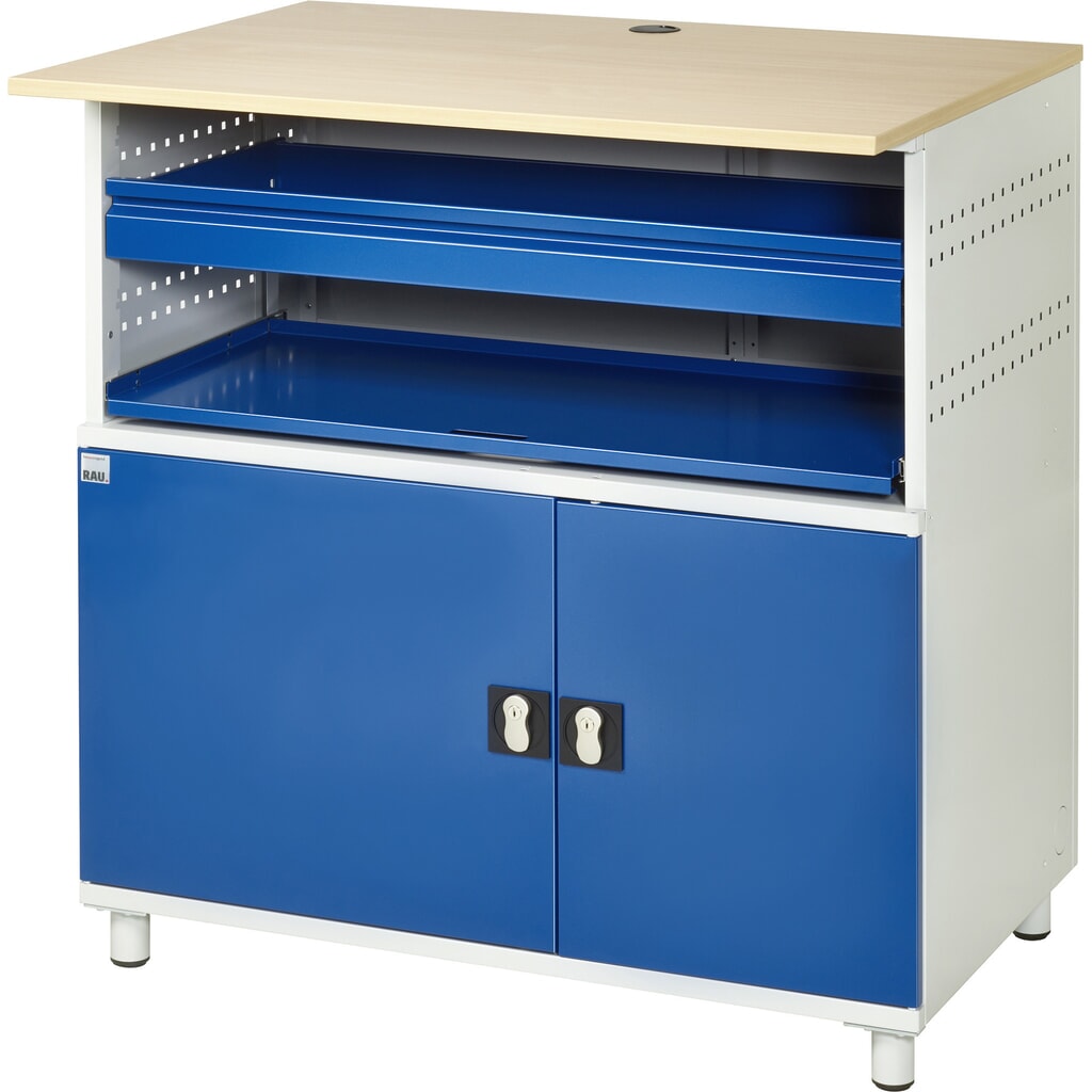Computertafel RAU met monitorbehuizing, stationair Productafbeelding nr. 3: Computertafel RAU met monitorbehuizing, stationair