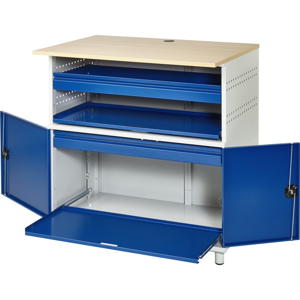 Computertafel RAU met monitorbehuizing, stationair Productafbeelding nr. 4: Computertafel RAU met monitorbehuizing, stationair