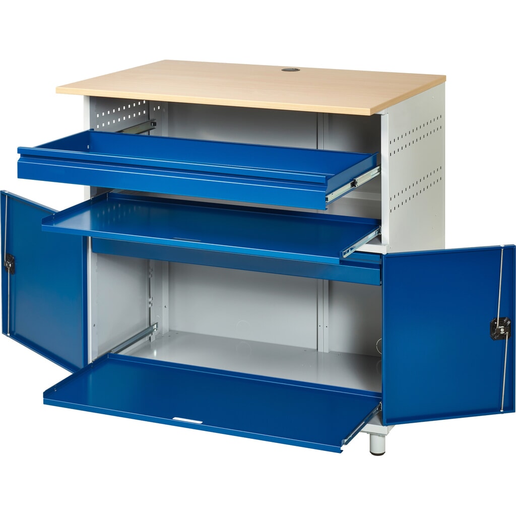 Computertafel RAU met monitorbehuizing, stationair Productafbeelding nr. 5: Computertafel RAU met monitorbehuizing, stationair