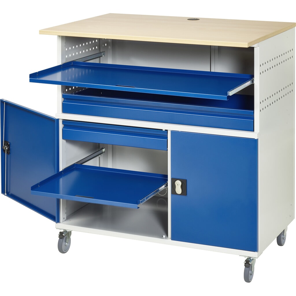 Computertafel RAU met monitorbehuizing, stationair Productafbeelding nr. 2: Computertafel RAU met monitorbehuizing, stationair