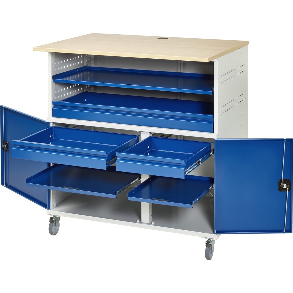Computertafel RAU met monitorbehuizing, stationair Productafbeelding nr. 3: Computertafel RAU met monitorbehuizing, stationair