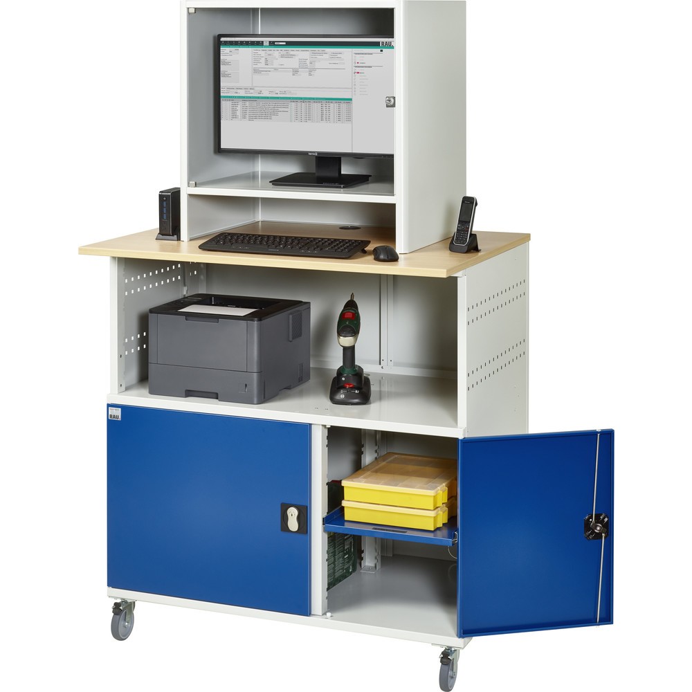 Productafbeelding nr. 7: Computertafel RAU met monitorbehuizing, mobiel