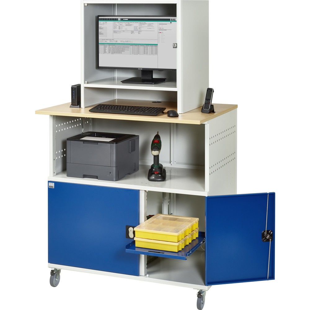 Productafbeelding nr. 8: Computertafel RAU met monitorbehuizing, mobiel