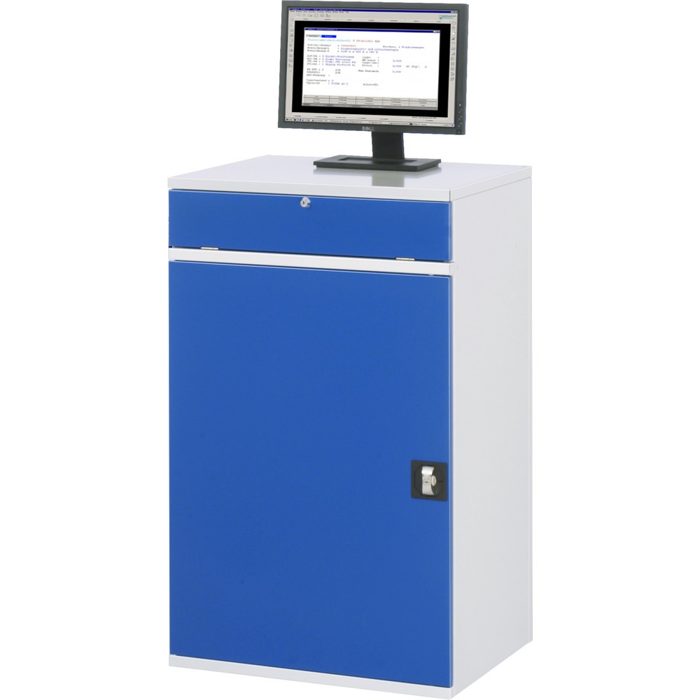Productafbeelding nr. 3: RAU computerkast, h x b x d 1.060 x 650 x 520 mm, met 1 openslaande deur en uitschuifblad voor het toetsenbord