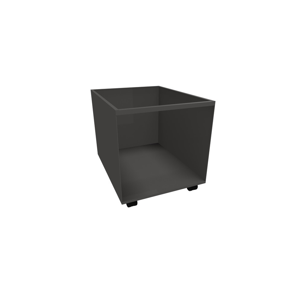 Product afbeelding: Container met kunststof inzet, verrijdbaar, hxbxd 525 x 500 x 650 mm, antracietgrijs