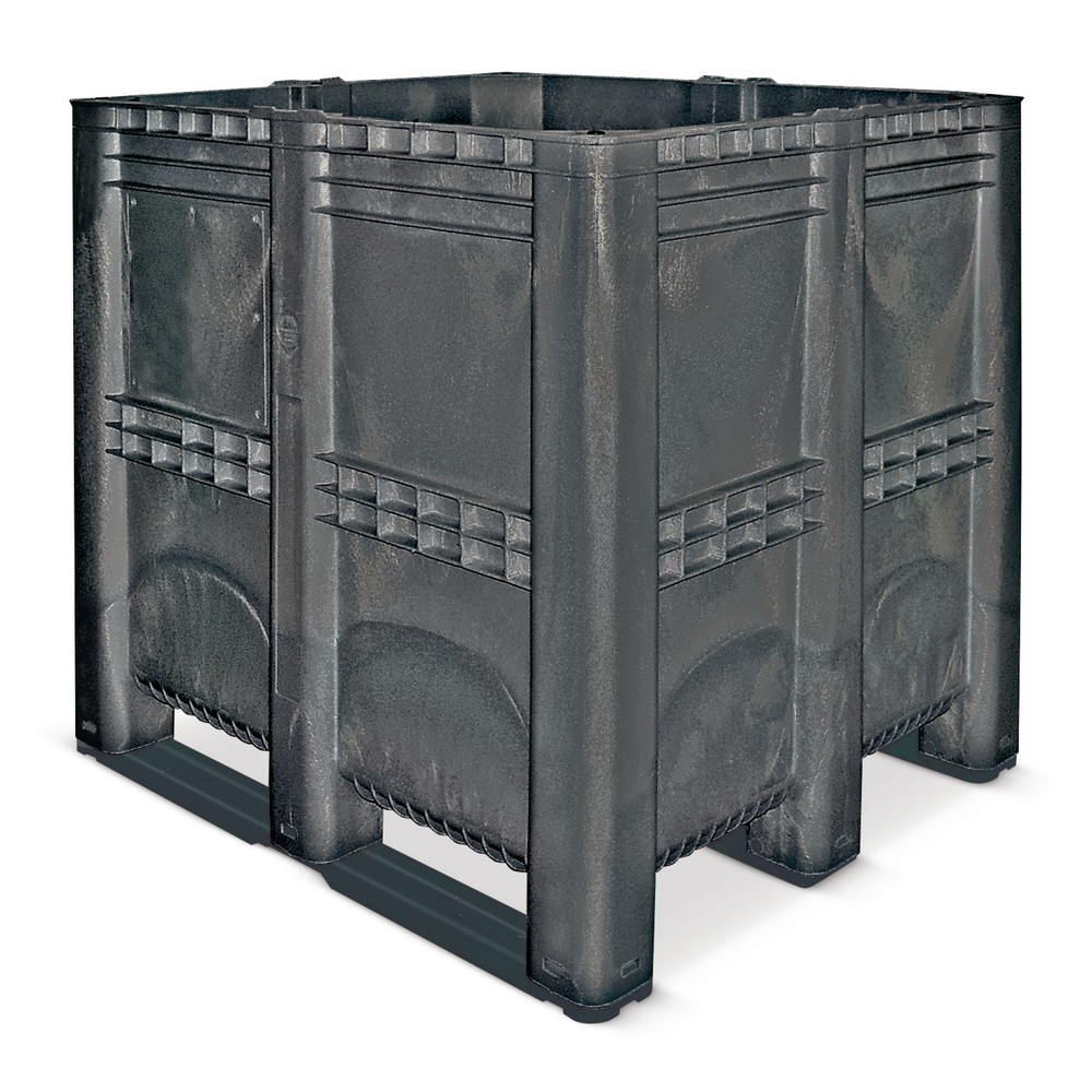 Product afbeelding: Container van polyethyleen, 1.400 liter, met traversen, blauw