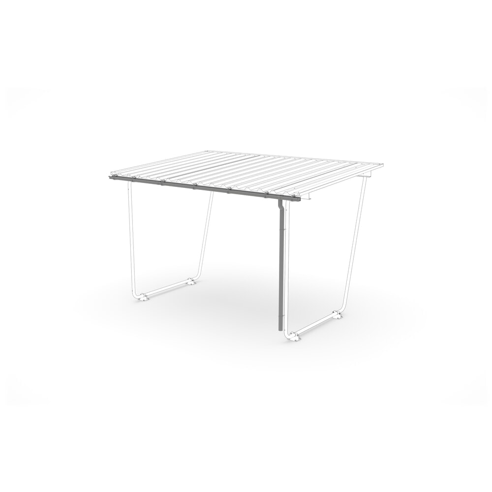 Product afbeelding: Dakgoot met regenpijp voor overkapping Basic voor breedte 4.300 mm