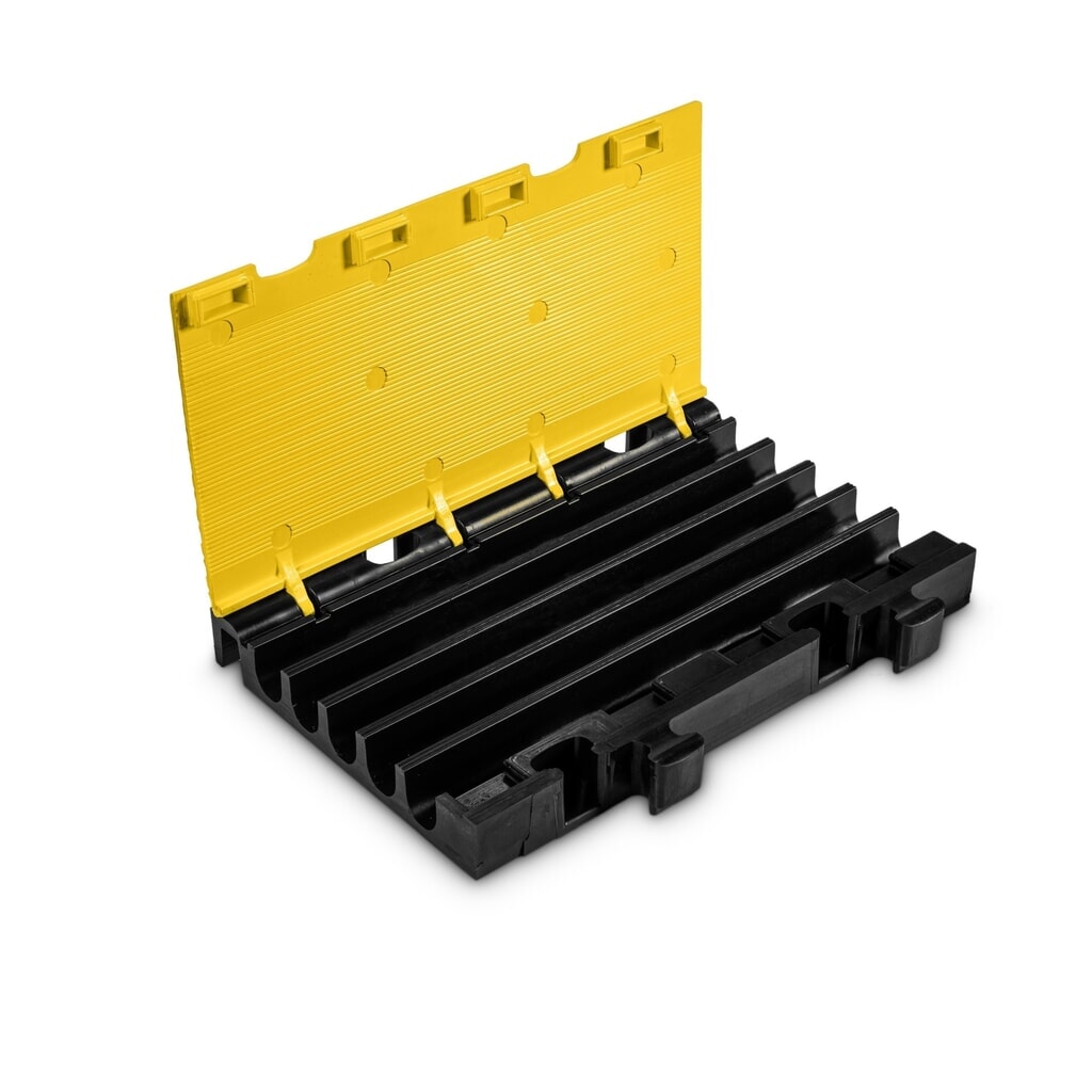 Defender® by Adam Hall kabelbrug MIDI 5 2D middensectie, 5 kanalen, zwart/geel, halve uitvoering Productafbeelding nr. 2: Defender® by Adam Hall kabelbrug MIDI 5 2D middensectie, 5 kanalen, zwart/geel, halve uitvoering