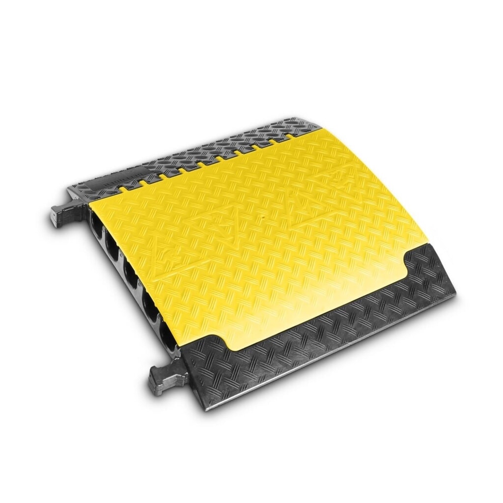Product afbeelding: Defender® by Adam Hall kabelbrug XXL, 5 kanalen, zwart/geel