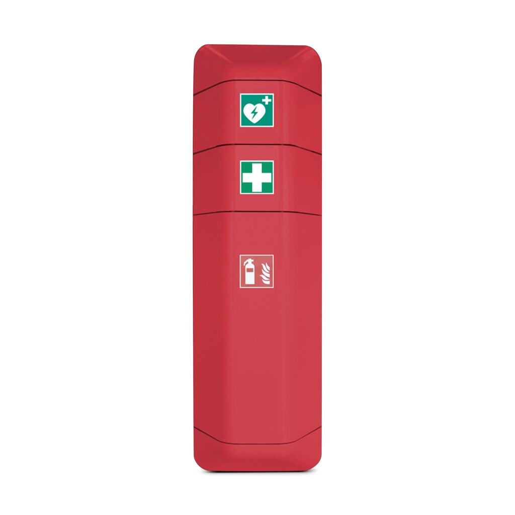 Product afbeelding: Defibrillator opzetstuk voor opbergkast voor brandblusser, rood
