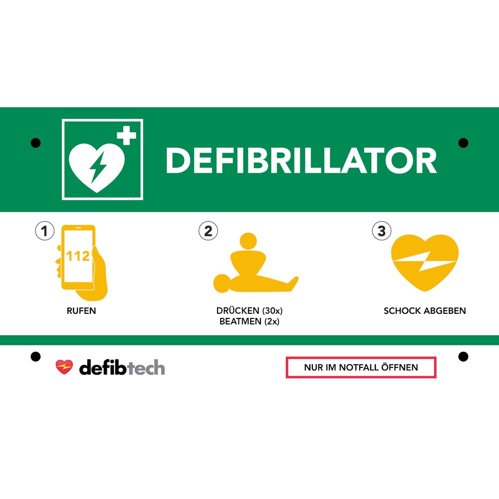 Productafbeelding nr. 2: defibtech Defibrillatorkast met geluidsalarm, signaalgroen