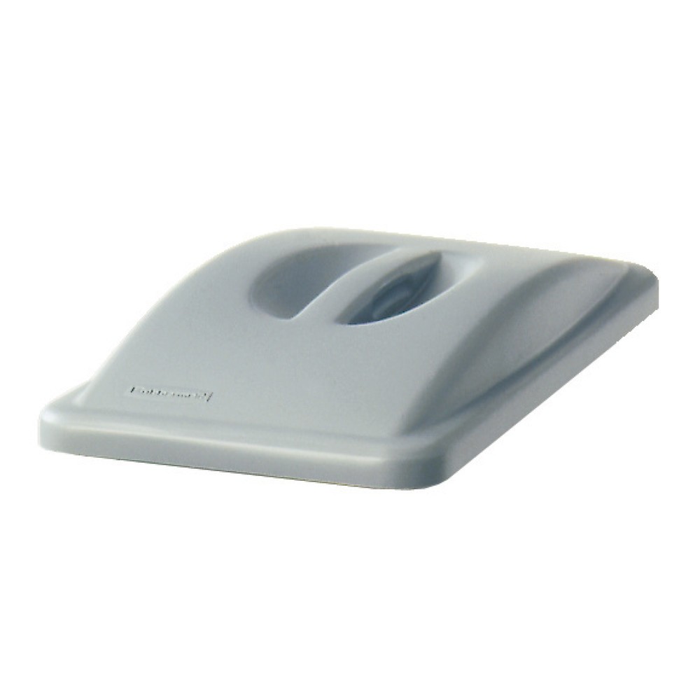 Product afbeelding: Deksel voor kringloopafvalbak Rubbermaid® Slim Jim®, met greep, PE, grijs