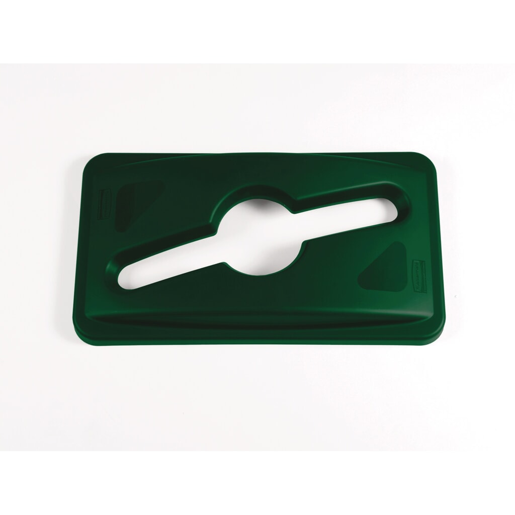 Rubbermaid Slim Jim® Afvalbak Deksel voor gemengd recyclingafval Groen Product afbeelding: Rubbermaid Slim Jim® Afvalbak Deksel voor gemengd recyclingafval Groen