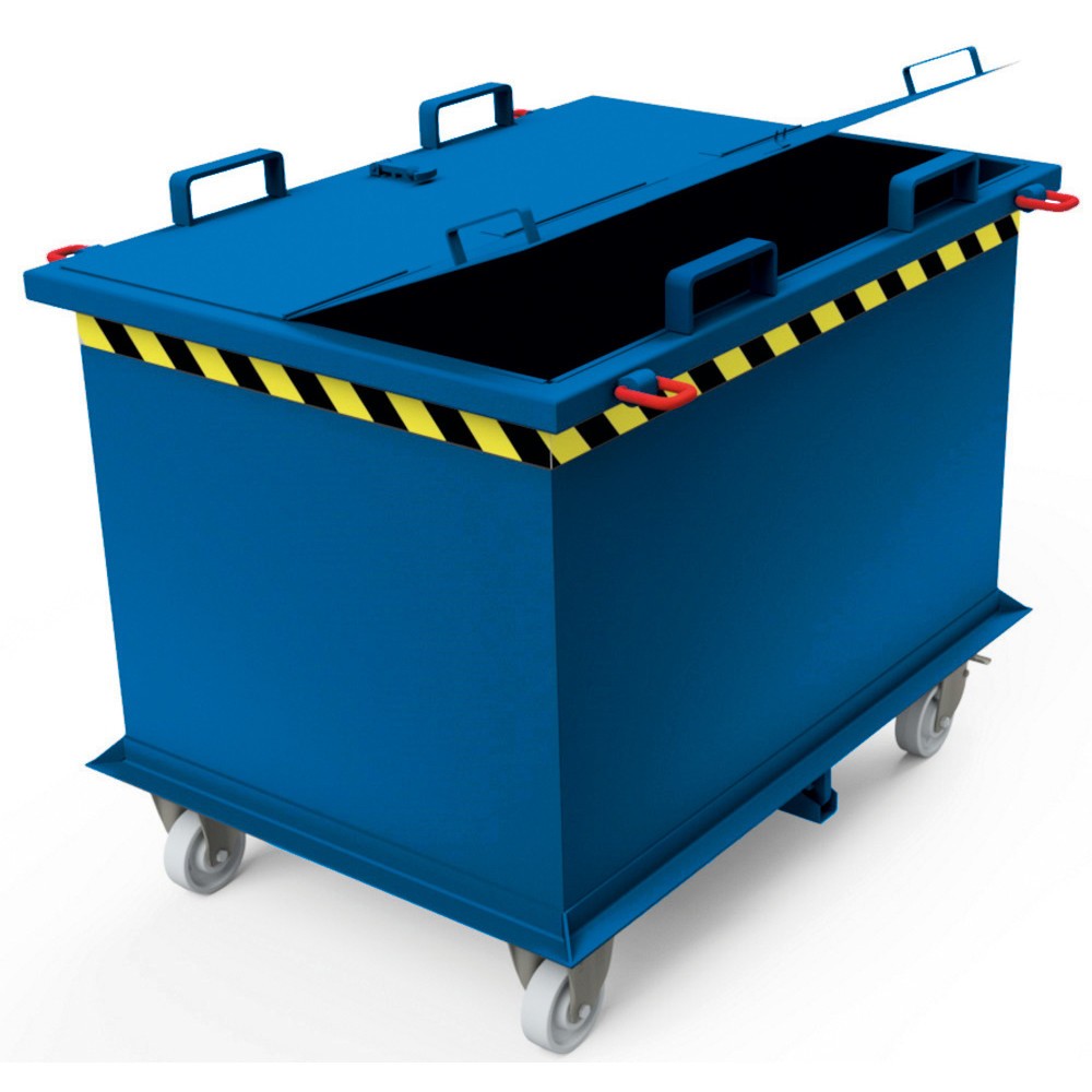 Productafbeelding nr. 1: Deksel voor bodemklepcontainer met automatische activering, inhoud 1,5 + 2 m³, gentiaanblauw