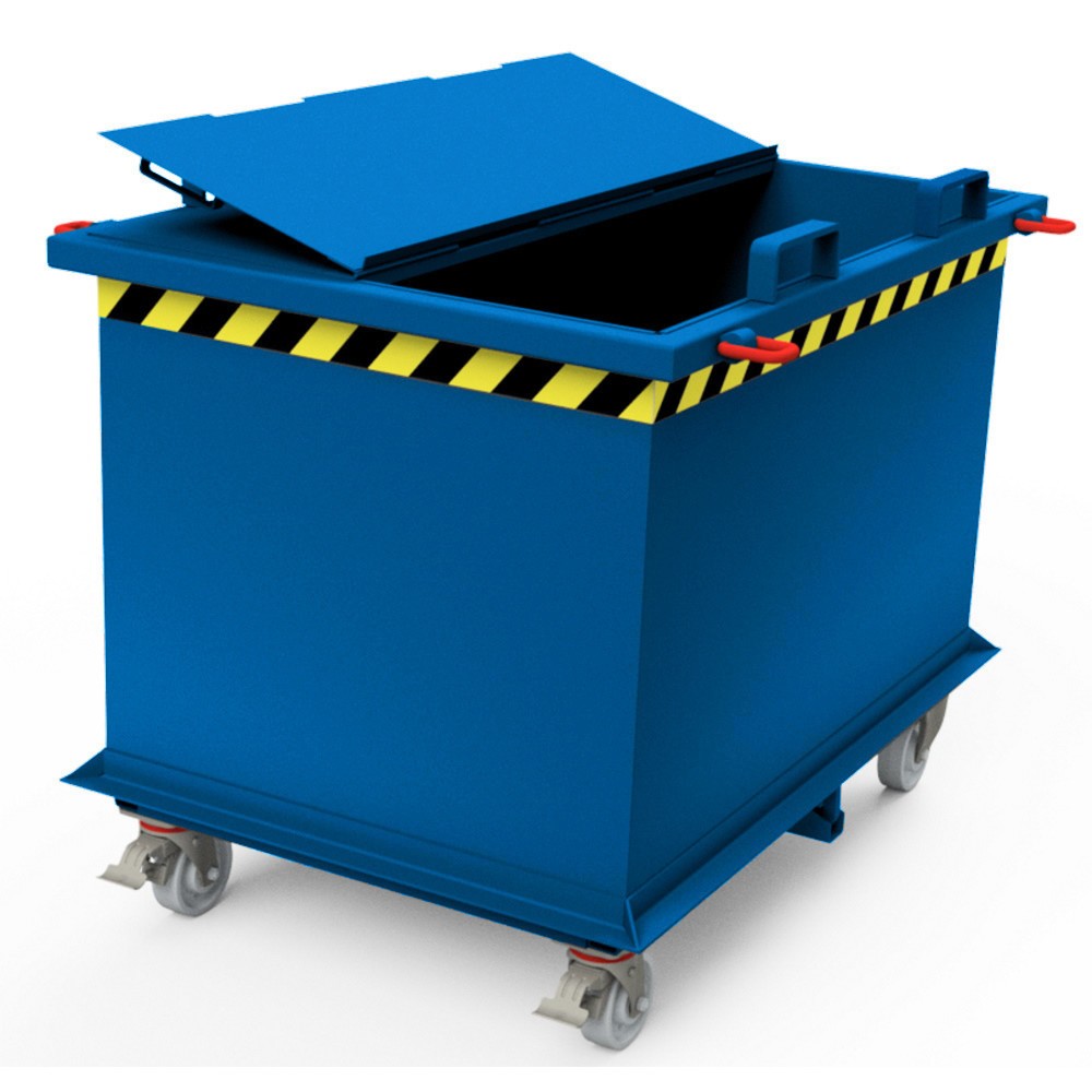 Productafbeelding nr. 2: Deksel voor bodemklepcontainer met automatische activering, inhoud 1,5 + 2 m³, gentiaanblauw