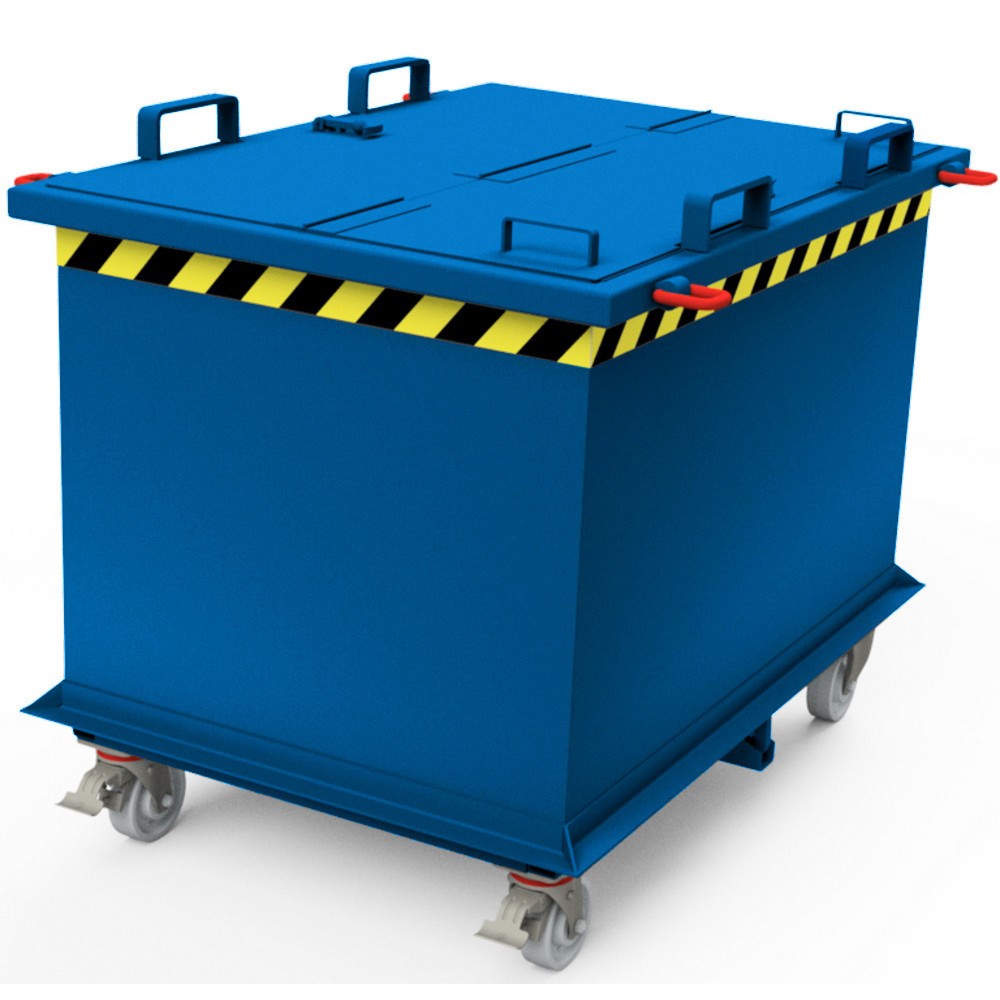 Productafbeelding nr. 3: Deksel voor bodemklepcontainer met automatische activering, inhoud 1,5 + 2 m³, gentiaanblauw