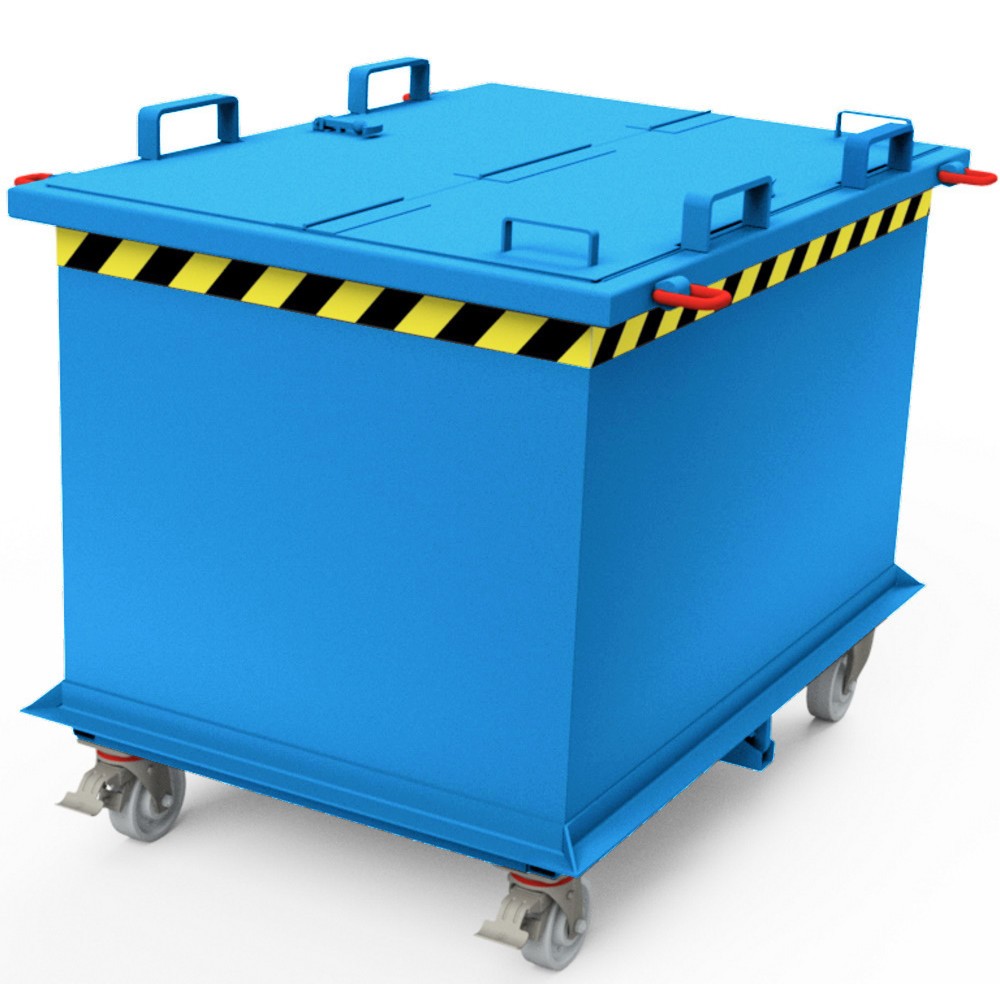 Productafbeelding nr. 3: Deksel voor bodemklepcontainer met automatische activering, inhoud 0,75 + 1 m³, lichtblauw