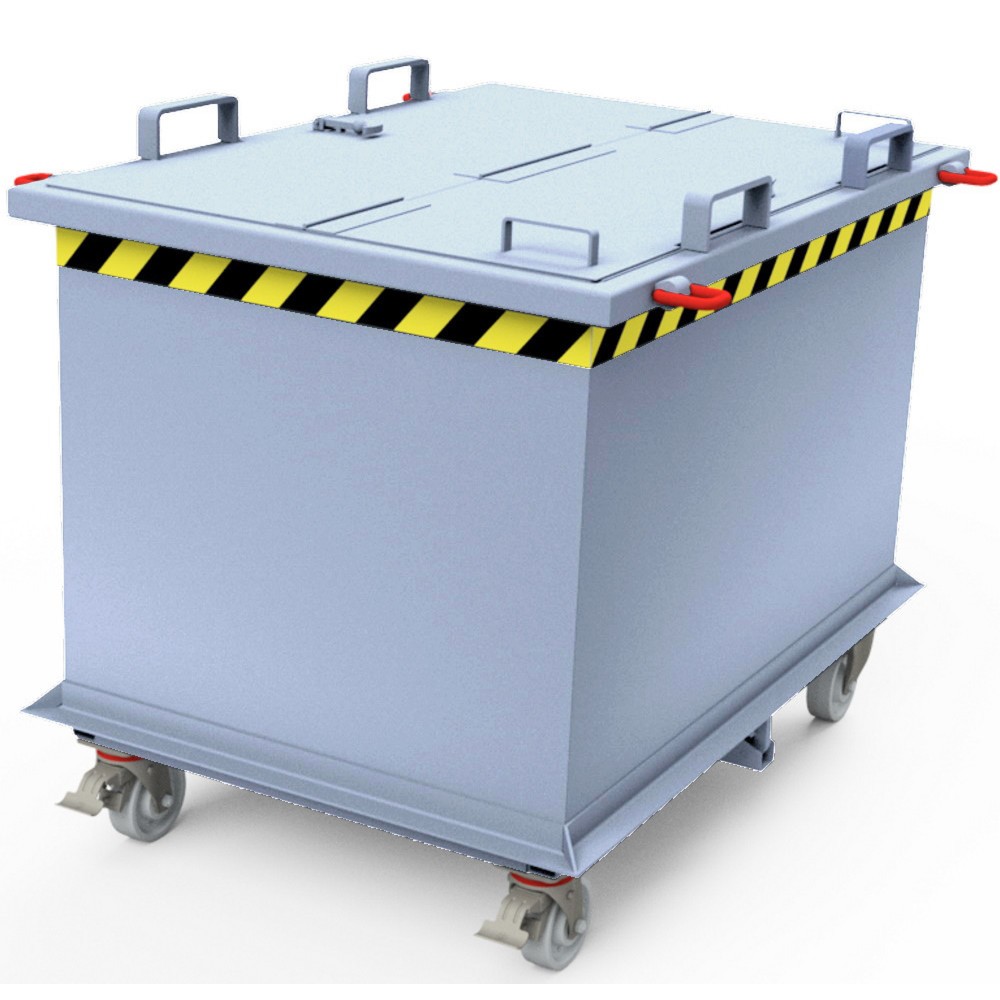 Productafbeelding nr. 3: Deksel voor bodemklepcontainer met automatische activering, inhoud 0,75 + 1 m³, lichtgrijs