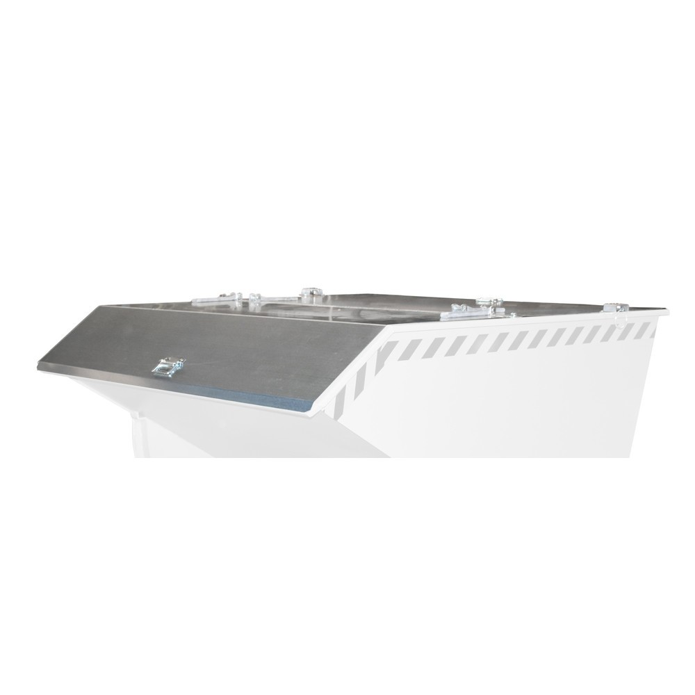 Product afbeelding: Deksel voor kantelbak met afrolmechanisme Premium, lage constructie, volume 0,3 m³