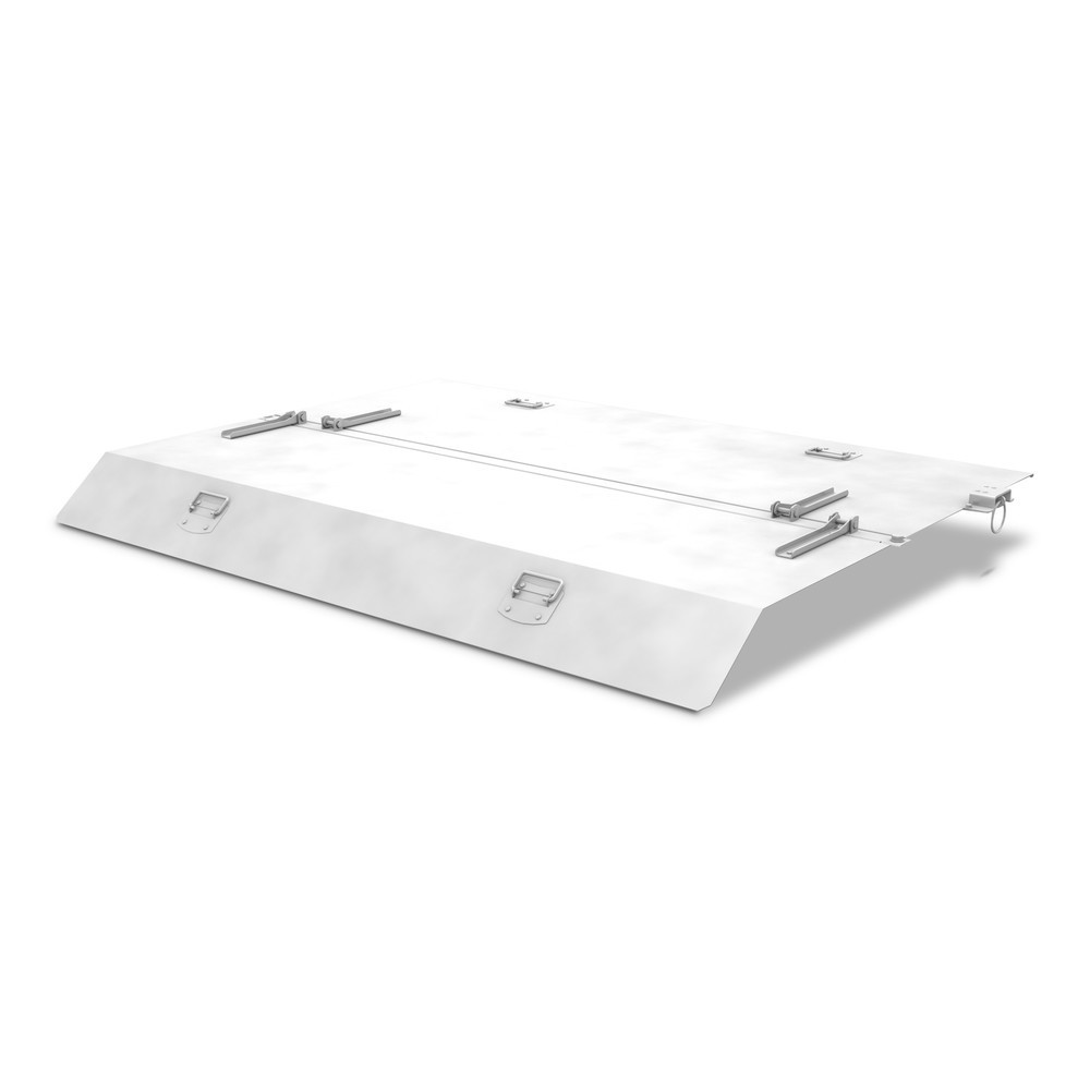 Product afbeelding: Deksel voor minikantelbak/bak voor spaanders, extreem lage bouwhoogte, volume 0,61 m³